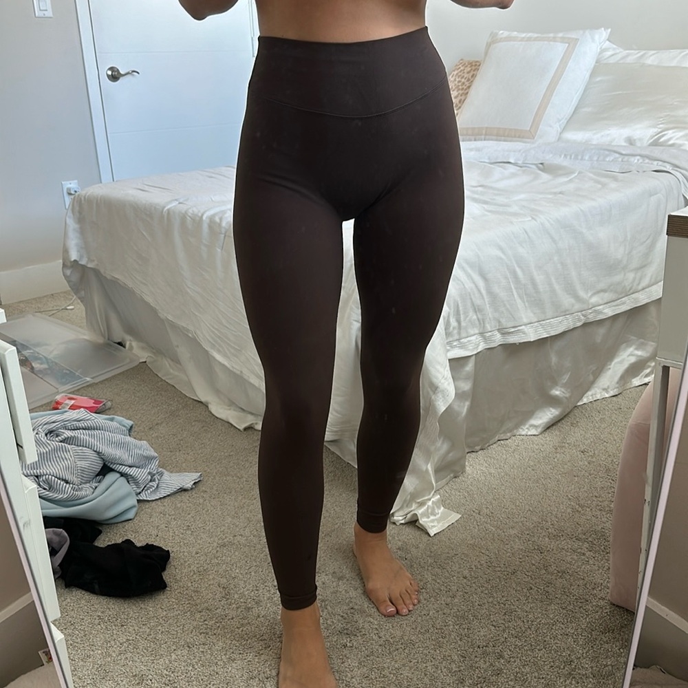 Brown high waisted leggings